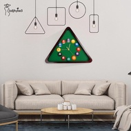 [ Billiards Theme Wall Clock Wooden Decoration for Bedroom