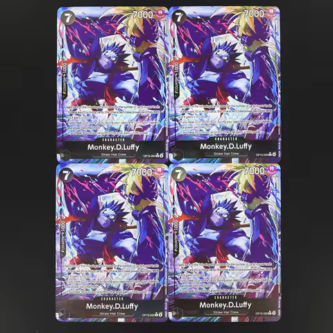 One Piece TCG OPCG English OP15-092 Luffy SR Play Set 7 Cost Black Luffy Textured Foil Card Anime Co