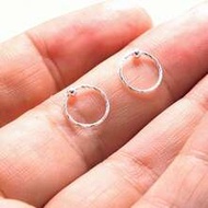 1pc Twisted Nose Ring, 925 Sterling Silver Nose Stud, Cartilage Earring, Body Jewelry, 22G, 8MM
