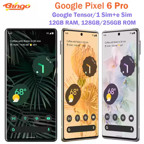 Google Pixel 6 Pro 128GB/256GB ROM 12GB RAM 6.71" Google Tensor Octa Core Triple 50MP&48MP&12MP NFC 