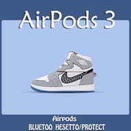Grey shoe shape AirPods 3 protective case is applicable to AirPods 3 generation protective case compatible with AirPods Pro2 generation AirPods 1/2