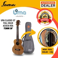 [FAMA]UMA UKULELE 26'TENOR FULL SOLID ACACIA KOA UMA-CLASSIC ST WITH EQ