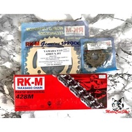 100% Original Sprocket (RKM 428) Set Yamaha SRL115-Fi / SRL115, Sprocket RKM Yamaha SRL115-Fi