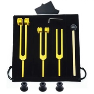 128Hz, 256Hz, 512Hz 3Pack Tuning Fork Set Tuning Fork Kit for Healing, Chakra, Sound Therapy, Sonic 