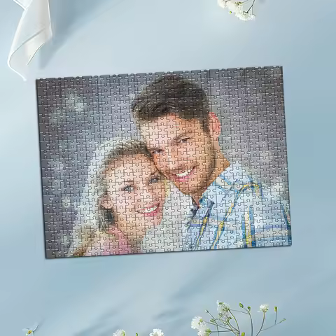 35/300/500/1000pcs Personalized Custom Photo Puzzle Couple Wedding Photos Puzzle Box From Memory Pho