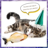 [P K A M] Cat Toy Flopping Fish, Electric Moving Fish Toy Realistic Simulation Wagging Fish Pet Toy 
