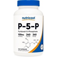 Nutricost P5P Vitamin B6 Supplement 100mg, 240 Capsules (Pyridoxal-5-Phosphate) - Vegetarian Friendl