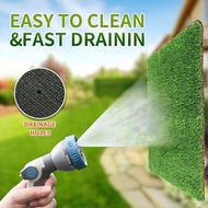 (0.5m) 1.64 feet Width, 1.64ft to 11.5ft Length Deluxe Outdoor Artificial Grass Mat Fake Grass Decor