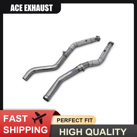 ACE High Quality SUS304 Exhaust Downpipe for Mercedes Benz GLE63 GLE63S AMG W167 4.0T High Flow Exha