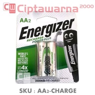 Batere Baterai Battery Rechargeable Charger Energizer AA A2 2000MAH