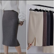 7/8 Knit Span Skirt | Split knit span skirt | Office span skirt | Formal Skirt