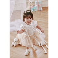 Svip Nous Baby Set top with princess layered chiffon skirt and free teddy bear for girls 7.5-15kg