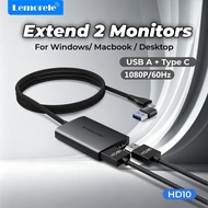 Lemorele Hdmi Splitter Type C To Dual Hdmi Adapter Hdmi Extender Dual Monitor Docking Station