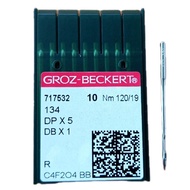 MESIN Mutiaradstore Needle Gb 120/19 R Sewing Machine Dpx5 Number 19 Groz Beckert Dp X 5 Silver