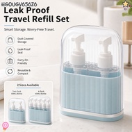 HGOUGV656Z6 Travel Size Bottles, Reusable Leak Proof Toiletry Bottles Set, Portable 4 In 1 Empty Tra