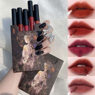 5PCS/Set Waterproof Lip Tint Set Moisturizing Long Lasting Lip Gloss Matte Velvet Lip Glaze Lipstick