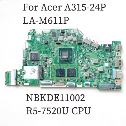 Mainboard IH5JM LA-M611P NBKDE11002 NBKDE11005 For Acer Aspire A315-24P Laptop Motherboard With R5-7