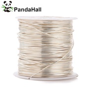 1Roll Round Copper Wire Copper Beading Wire for Jewelry Making Long-Lasting Plated Silver Color Plat