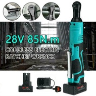 28V Impact Wrench Cordless Rechargeable Electric Wrench 85N.m Right Angle Ratchet Wrenches Impact Dr