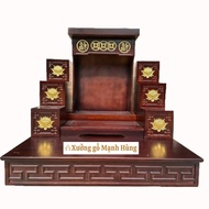 Combo Bàn thờ ông địa màu nâu L01