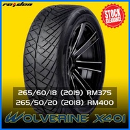 NEW TYRE RAIDEN WOLVERINE 265 60 18 / 265 50 20 4x4 triton ranger dmax navara hilux revo