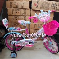 [ Ori] Sepeda Anak Perempuan 16 Michel Monchichi Lollipop Sepeda Anak
