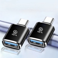 For Volkswagen ID4 USB-C to USB-A Adapter Type-C Male to USB-A Port OTG Converter Adapter Accessorie