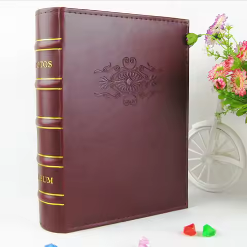 Big 6 Inches 4.5*6" 4D Photo Album Imitation Leather PU Cover Picture Album Welding Gift Tour Autogr