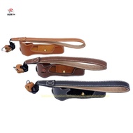 PU Leather Camera Half Body Case Cover For Olympus EM5ii EM5 Mark ii With Hand Strap