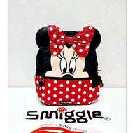 (ORIGINAL) Smiggle Minnie Mouse Junior Character Hoodie Backpack/Kindergarten/SD Children's Backpack