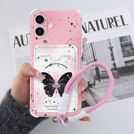 Latest Card Holder Butterfly Lanyard Casing hp Oppo 15T 5G C85 Reno 13 5G Reno 13F 14F 14 Pro 5G A3 