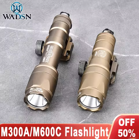 WADSN Tactical SF Surefir M300A/M600C Flashlight 400/600lumens White Light AXON Switch Hunting Scout