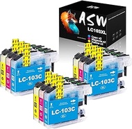 ASW Compatible Ink Cartridge Replacement for Brother LC-103XL LC103XL LC103 XL Used for MFC J245 J28