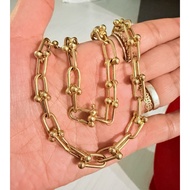18K Gold - 16” Hardware Necklace (N63)
