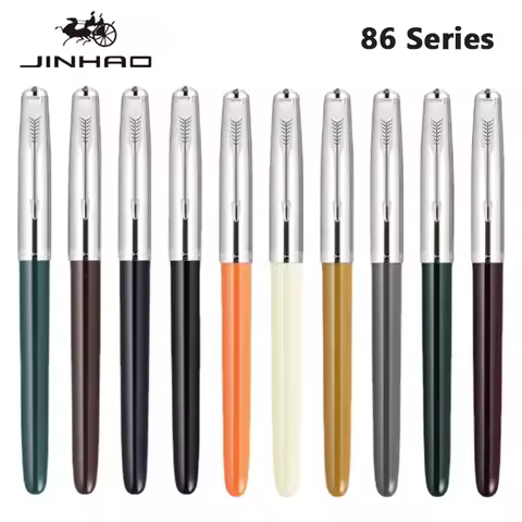 Jinhao 86 Fountain Pen Silver Arrow Cap 0.5mm Luxury Elegant Resin Classic Ink Pen Student Office Sc