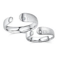 情人對戒 鑽石白鋼戒  刻愛
