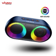 VIVAN Bluetooth Speaker Bass TWS 10W IPX6 Waterproof RGB Light Rhyme VS16 Garansi 1 Tahun
