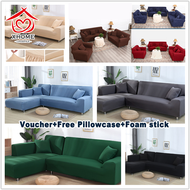 XHOME⭐lowest price sales⭐Universal l shape 1 2 3 4 Seater single sofa cover set stretchable elastic 