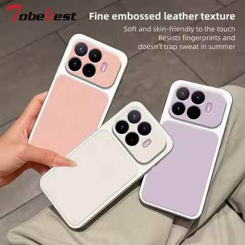 Phone Case For Xiaomi 17T 17 Pro Max Coque Candy PU Lambskin Camera Protection Soft Back Cover