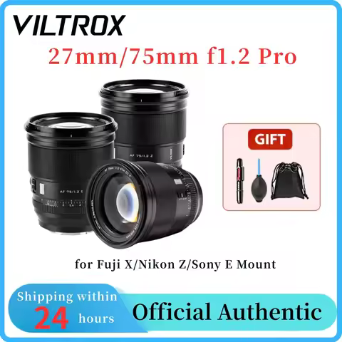 VILTROX 27mm / 75mm F1.2 Pro Ultra Large Aperture APS-C Prime Lens Designed For FUJIFILM X Sony E Ni