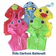 Kids Cartoon Raincoat Reusable Poncho