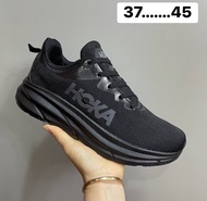 รองเท้าวิ่ง Ho--ka Bondi 8 สีดำล้วน สินค้าคุณภาพ ถ่ายจากสินค้าจริง พร้อมส่ง