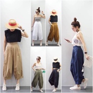 Vesspore Pants Halem Shape Front Waistband Hitting The Side Pockets The Back Has Elastic. The Balloo