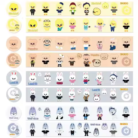 SKZOO Stray Child Huang Xuanchen Cartoon Image and Paper Tape SKZ Same Cute Hand Account Stickers Ha