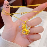 Golden Shop Sand Gold Enamel Pegasus Pendant Gold Shop Sand Gold Enamel Unicorn Pegasus Pendant Gold