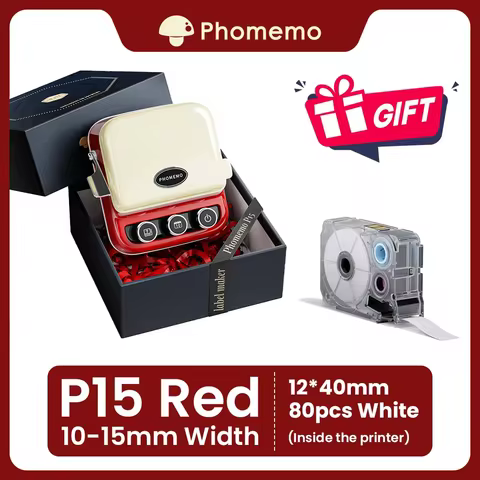 Phomemo P15 Gift Label Printer Label Printer Ribbon Label Printer Bluetooth-enabled Printing Recharg