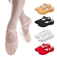 hot【DT】 1pair Ballet Shoes Children Practise Canvas Soft Sole Slippers Woman