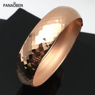 Ready Stock Original Plated 18K Rose Gold Russian Laser Diamond Bracelet 585 Purple Gold Fashion Cla