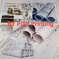 [ Fast Printing ] A0, A1, A2 Plot Printing, Plan Drawings Printing ( Plain Paper / Linen ) Black or 