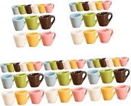 SAFIGLE 60 Pcs Simulation Cup Miniature Cups Porcelain Tea Cup Party Cups Miniature Food Toy Mini Cups for Mini Fridge Drinking Cups Toys for Kids Resin Cup Toys Tableware Doll House Child